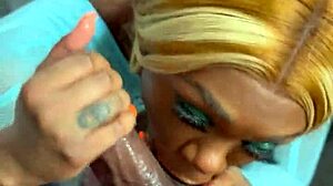 quickie fuck in bathroom, sloppy ball licking curvy ass.