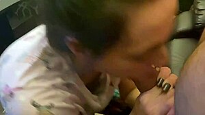 i'm sucking big cock and getting cumshot on my tits pov