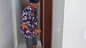 Old Man Seductively Fucks Young Girl In The Bathroom