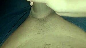 relentless masturbation of huge cock in pov style