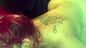 Redhead Streetwalker Sucks Dick Naked in Truck Backseat!