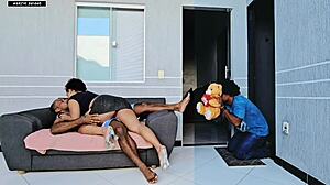 Boyfriend Finds Girlfriend Fucking Brother with Big Cock in Ass