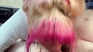 Hooker Sucks Bareback, Swallows Load Publicly