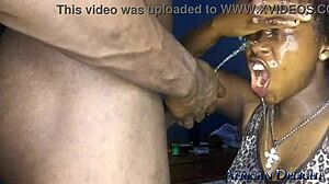 Chocolate chubby girl says she always craves sucking that big black cock