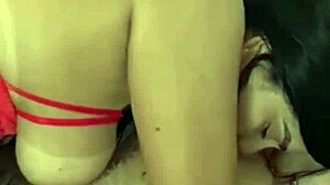 i am suggestively fucking my friend with my rubber dick in lesbian encounter.