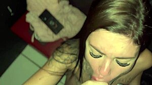 Boyfriend takes girlfriend to suck stranger's cock at gloryhole