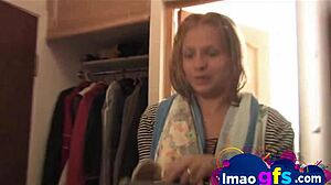 young blonde naked body close-up with fingering masturbation