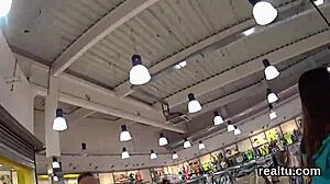 Stunning czech chick was seduced in the hypermarket and shagged in pov