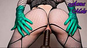 Ass and pussy close-up video compilation with gloves fetish.