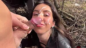 I WALK THROUGH THE PARK WITH CUM ON MY FACE, FEELING SO EXPOSED AND DRIPPING