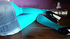 Milf In Pantyhose And Heels On Desk