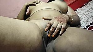 Indian princess with big natural tits gets sensual massage from huge beautiful babe