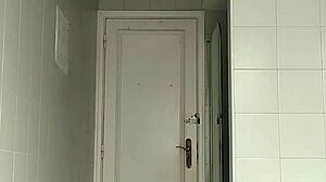 i'm the sexy guy shaving in black beach shorts