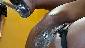 Wet Black Amateur Assfucked Pussy Cream Machine