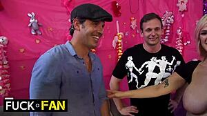 tory lane milks ricky's huge dick with dirty talk.