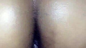 Ebony wife bent over, her ass pounded hard in doggystyle position
