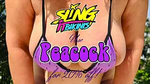 Detailed sling shake with big ass and natural tits in bbw scene