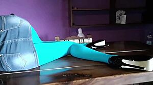 Milf In Pantyhose And Heels On Desk