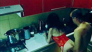 Beautiful Wife Rough Fucked In Kitchen Positions!
