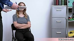 Skinny Teen 18+ Shoplifter Bent Over For Rough Doggy