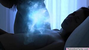 Big tits ebony scissors white roommate in dorm