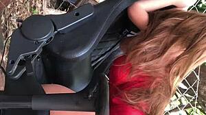 Finally my oldest stepdaughter gave me her ass with sex toy!