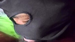 She Feels Intense Pleasure Holding Cock Deep in Her Throat for a Long Session, Swallowing Cum Twice with Small Tits.