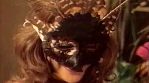 masked couple in stockings with big tits and hairy pussy doing classic retro assplay! 😈🔥