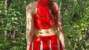 Girl Next Door Walks Barefoot On The Beach