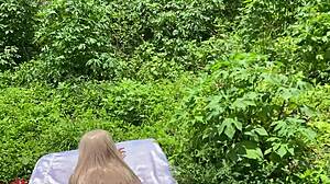 Intense anal fisting on blonde with sex toy in amateur session