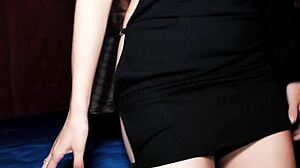 Lola pretends innocence while handling two cocks in rough group action.