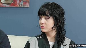 Naughty cutie is brought to butthole asylum for brutal ass licking and painful therapy