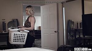 Imagine the dirty stepmom teasing that big cock stepson with her skilled hands