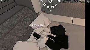 teasing that shark slut with big tits and ass in roblox condo. she begs for more fucking