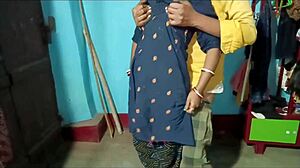 indian bengali bhabhi fucks in blue suit costume 😏