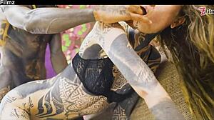 纹身情侣猛肏肛门玩法