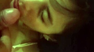 Peruvian milf sucks cock in robe, rides to creampie outdoors