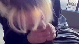 dtla milf eats cum shot with passion