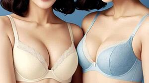 Sweet Asians modeling in lingerie