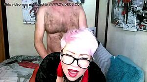 hot russian couple's webcam sex with blowjob and fisting