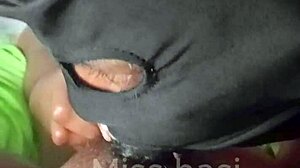 She Feels Intense Pleasure Holding Cock Deep in Her Throat for a Long Session, Swallowing Cum Twice with Small Tits.