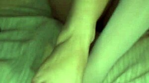 enticing slow tease with red shoes and silky white stockings