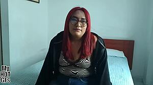 chubby redhead babysitter couple films homemade first time with natural tits bouncing