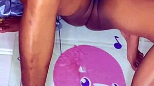 skinny asian teen bends over doggystyle with toys in bedroom, milking natural big tits for creampie orgasm in homemade action.