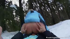 snowboarder chick rosemary moyer sucks big cock and rides it hard with shaved pussy cumshot 😈🍆💦