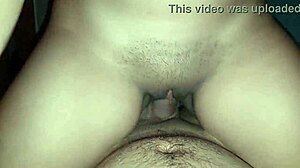 watching her tight pussy grip my cock hard as she rides it in homemade pov anal creampie