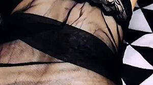 A Wife in Erotic Fishnet Bodysuit Spreads Legs Beautifully for Anal!