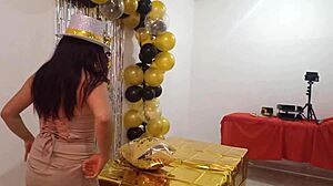 Beautiful Lady Parties With Big Pussy In Whore Dress!