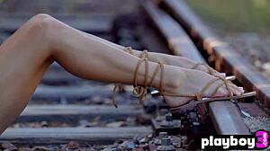 Oh man, that slim brunette Gloria Sol, she shows off her hot body and enjoyed that outdoor posing session...