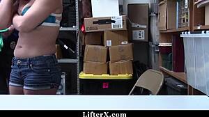 sexy teen 18+ banged by two officers in garage